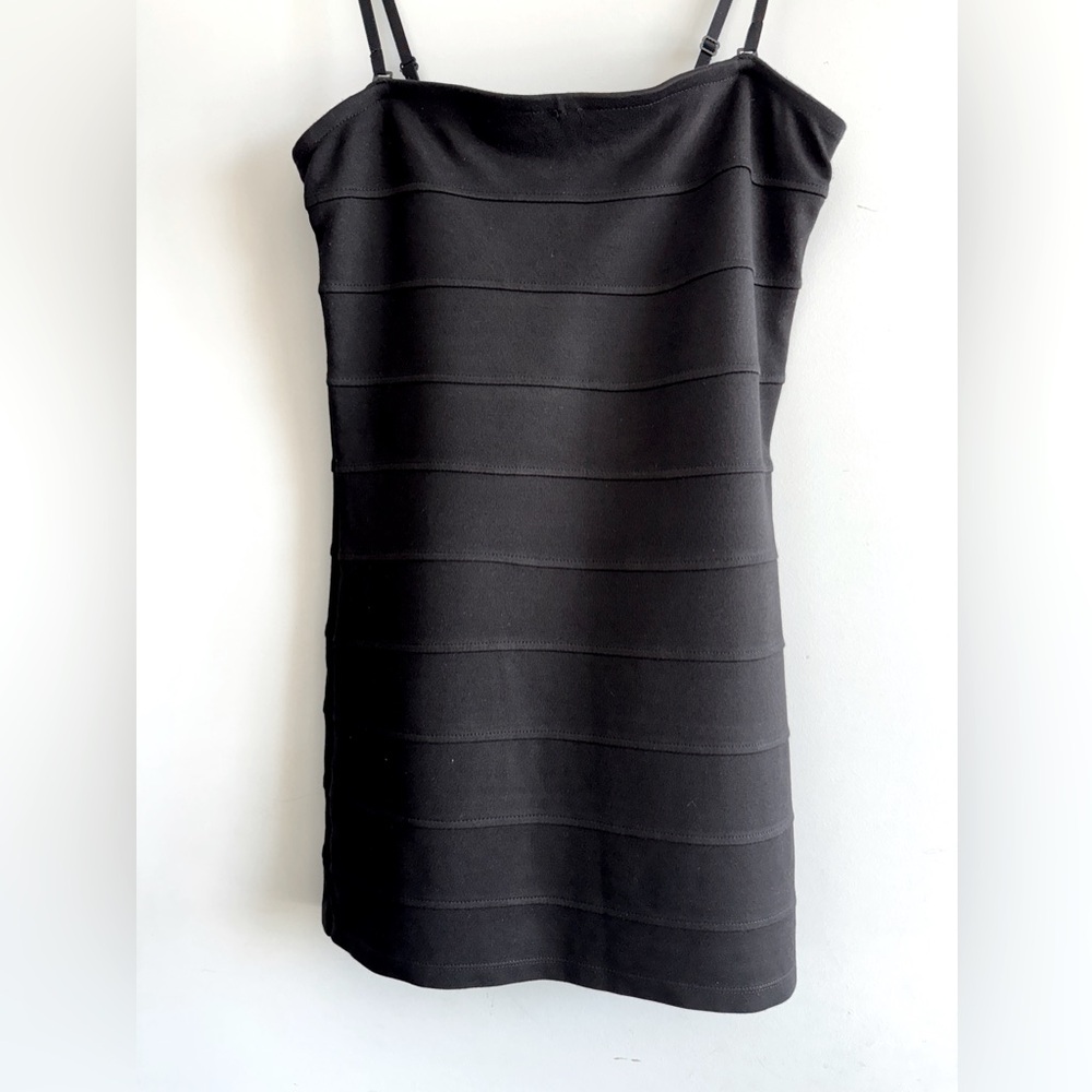 Bodycon black mini dress